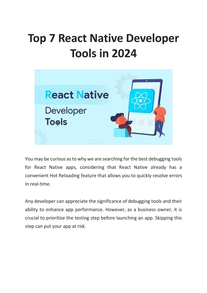 top 7 react native developer tools in 2024