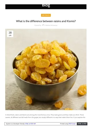 Which is the Better Option: Spoke or Dry Raisins?