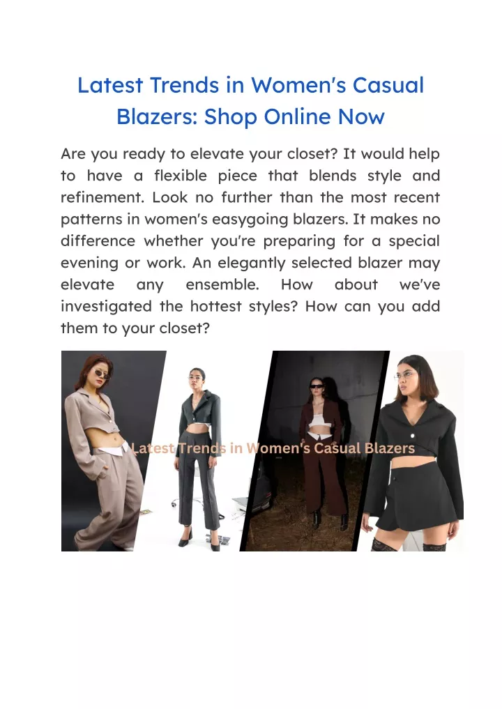 latest trends in women s casual blazers shop