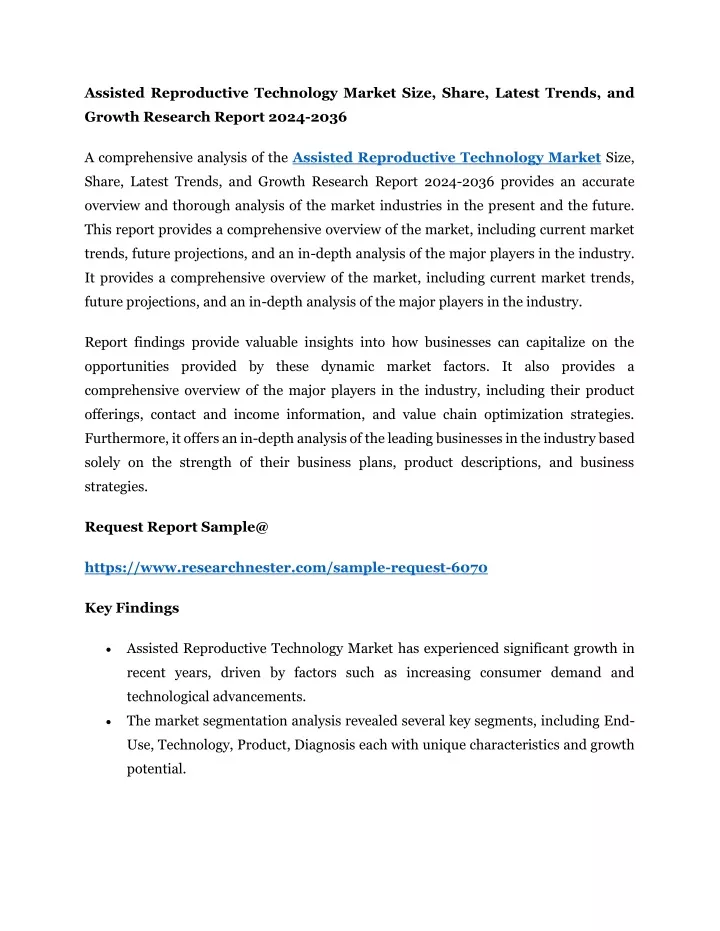 assisted reproductive technology market size