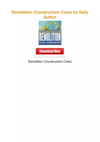 Demolition (Construction Crew) by Sally Sutton