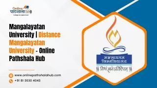 Mangalayatan University | Distance Mangalayatan University– Online Pathshala Hub