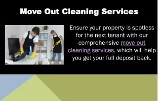 Move Out Cleaning Services