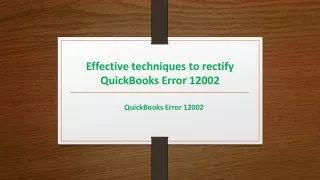 effective techniques to rectify quickbooks error 12002