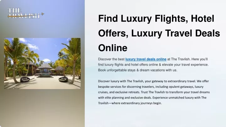 find luxury flights hotel offers luxury travel