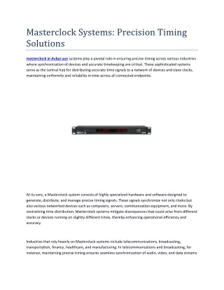 masterclock in dubai uae
