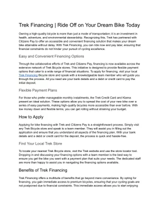 Trek Financing _ Ride Off on Your Dream Bike Today (2)