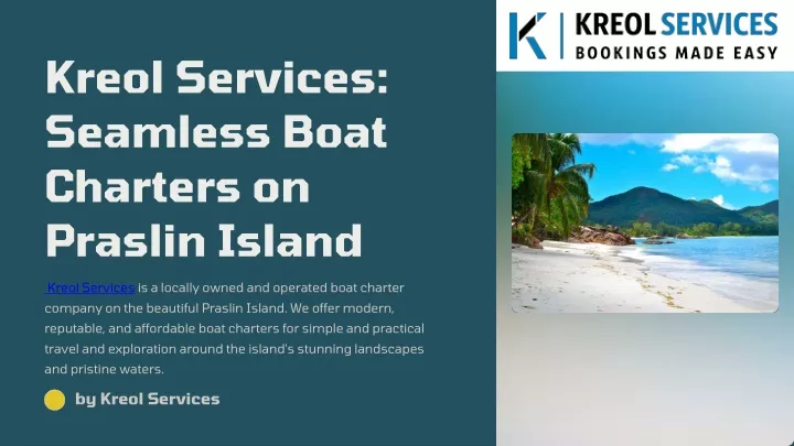 kreol services seamless boat charters on praslin