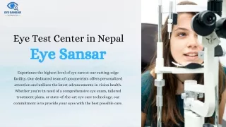 Eye Test Center Near Me | Eye Sansar