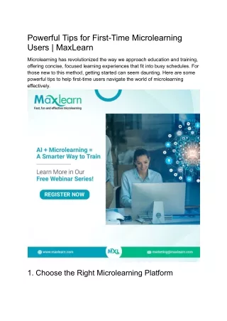 powerful tips for first time microlearning users