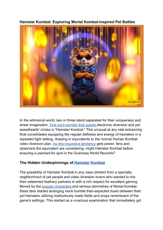 hamster kombat exploring mortal kombat inspired