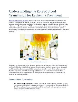 Understanding-the-Role-of-Blood-Transfusion-for-Leukemia-Treatment