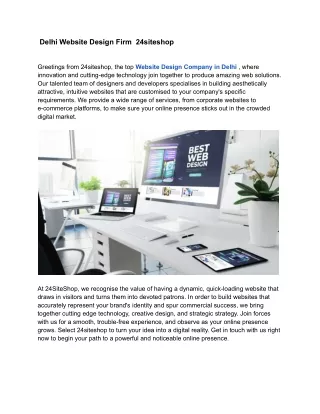delhi website design firm 24siteshop