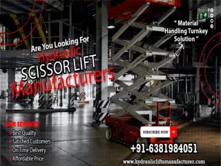 Scissor Lift Manufacturers in Tada Sricity