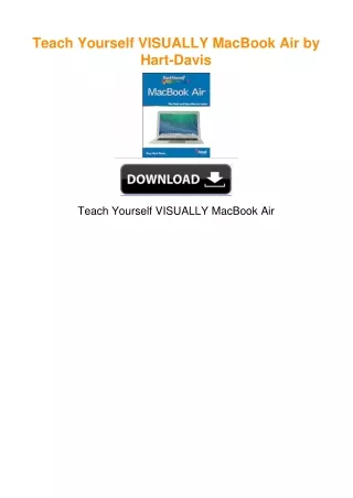 Teach Yourself VISUALLY MacBook Air by Hart-Davis