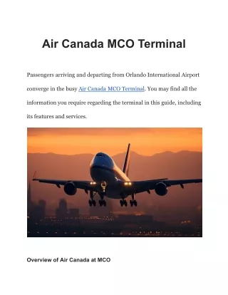 Air Canada MCO Terminal