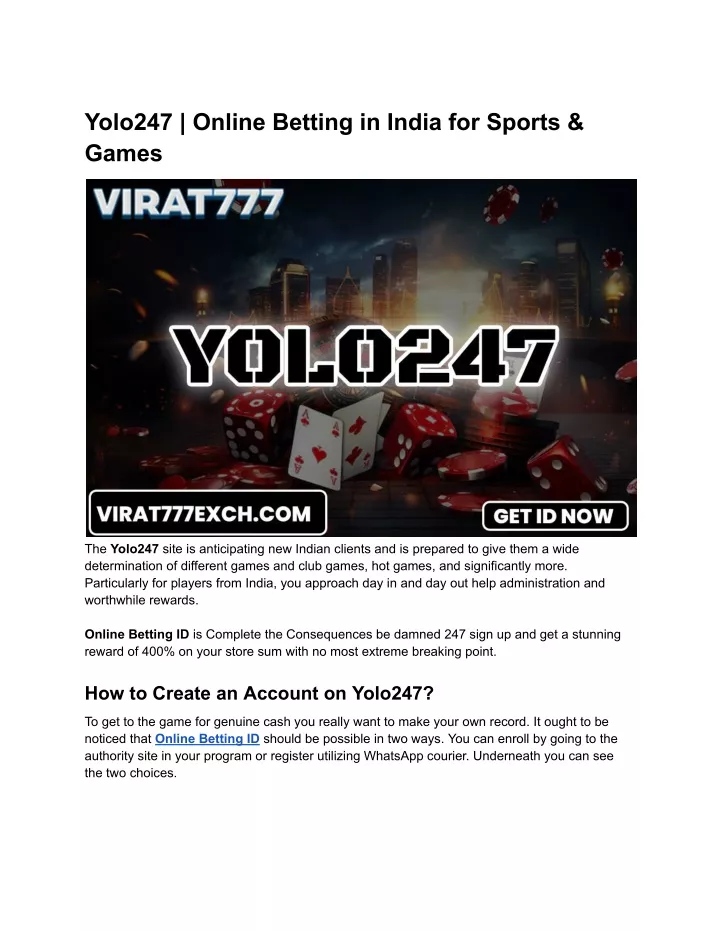 yolo247 online betting in india for sports games