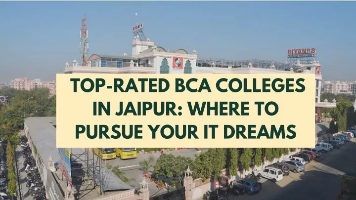 top rated bca colleges in jaipur where to pursue