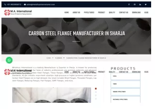 CARBON STEEL FLANGE MANUFACTURER IN SHARJA