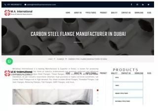 CARBON STEEL FLANGE MANUFACTURER IN ABU DHABI