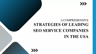 Key Strategies of Leading SEO Services Companies in the USA for Online Success