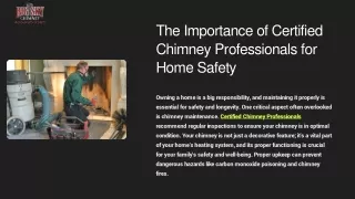 The Importance of Certified Chimney Professionals for Home Safety