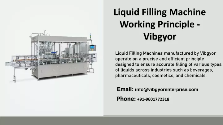 liquid filling machine working principle vibgyor