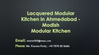 Lacquered Modular Kitchen in Ahmedabad - Modish Modular Kitchen