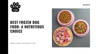 Best Frozen Dog Food A Nutritious Choice