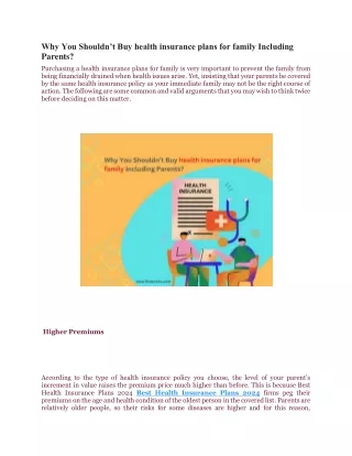 Why You Shouldn’t Buy health insurance plans for family Including Parents - Copy