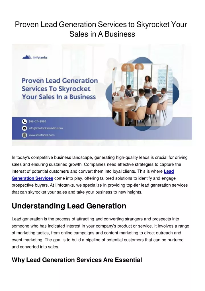 proven lead generation services to skyrocket your