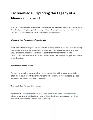 technoblade exploring the legacy of a minecraft