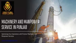 machinery and manpower service in punjab