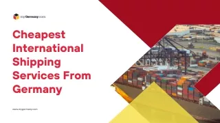 Cheapest International Shipping Services From Germany