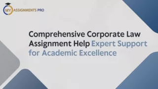 Comprehensive Corporate Law Assignment Help Expert Support for Academic Excellence