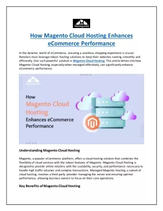 How Magento Cloud Hosting Enhances eCommerce Performance