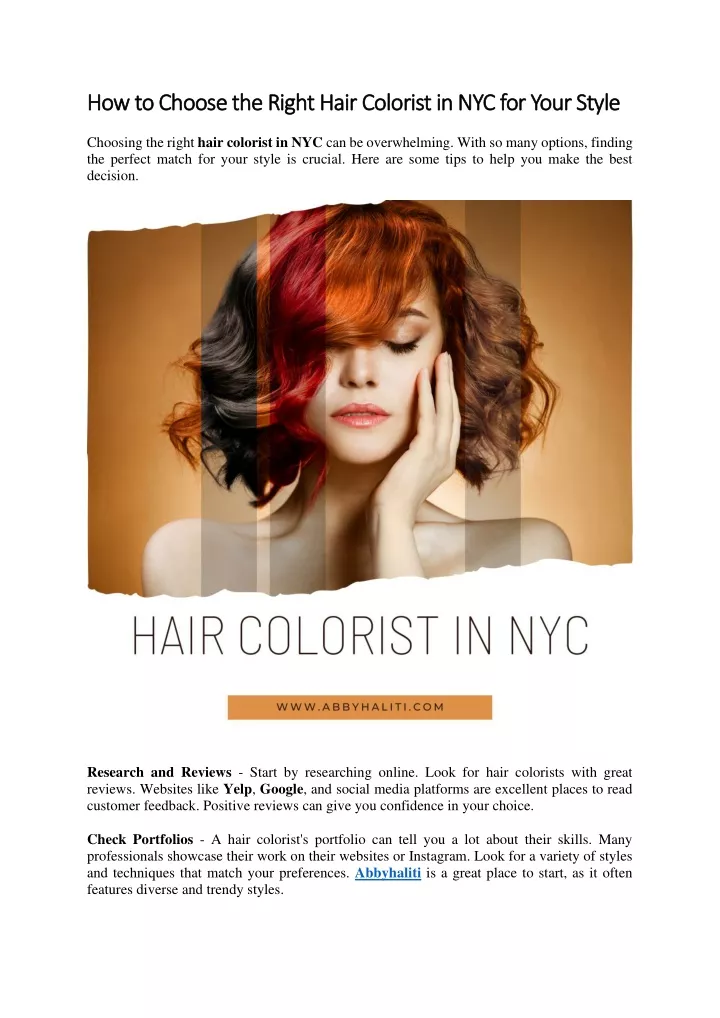 how to choose the right hair colorist