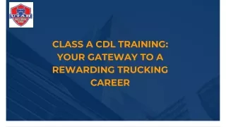 class a cdl training your gateway to a rewarding