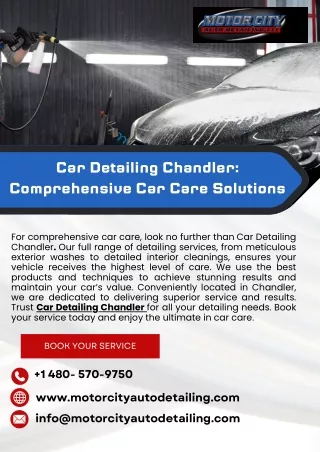 Car Detailing Chandler: Elevate Your Car's Appearance