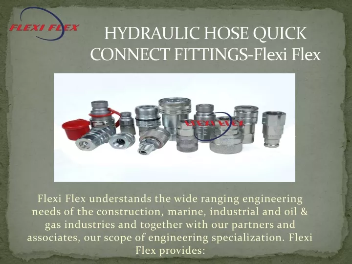 hydraulic hose quick connect fittings flexi flex