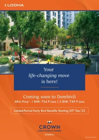 Lodha Crown Dombivli Brochure | Lodha Crown Dombivli PDF