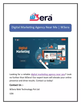 Digital Marketing Agency Near Me | W3era