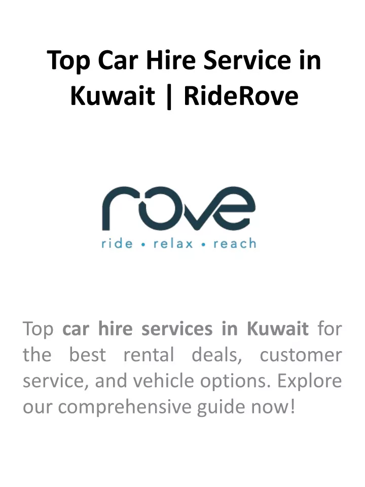 top car hire service in kuwait riderove