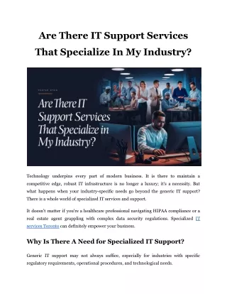 are there it support services