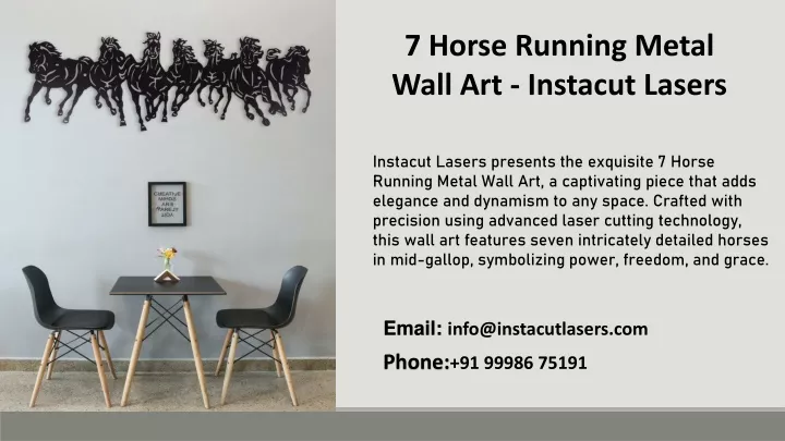 7 horse running metal wall art instacut lasers