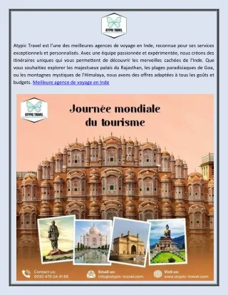 Agence de voyages en Inde