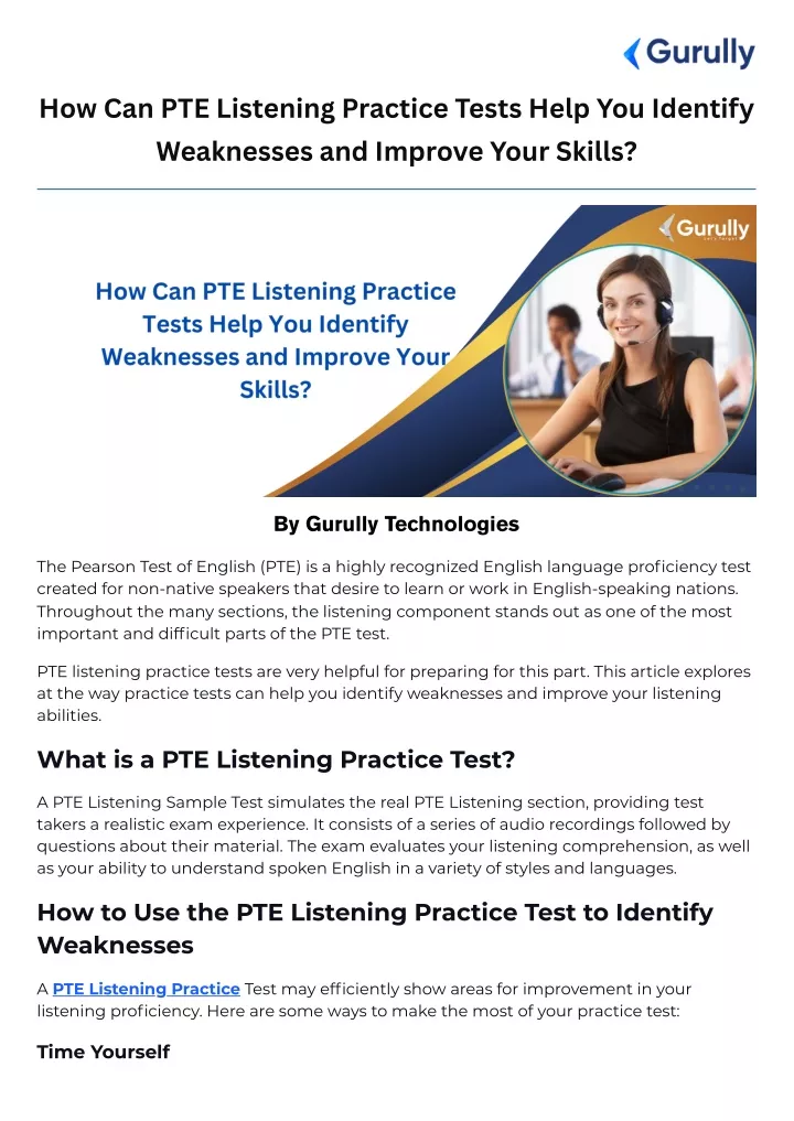 how can pte listening practice tests help