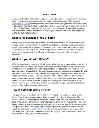 What is UI Path