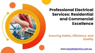 Professional Electrical Services Residential and Commercial Excellence