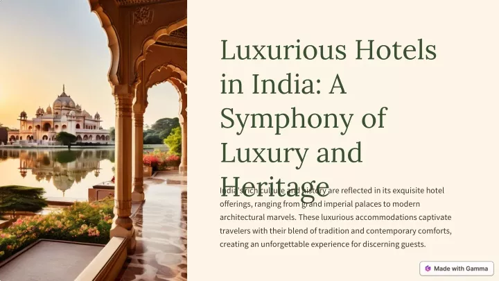 luxurious hotels in india a symphony of luxury